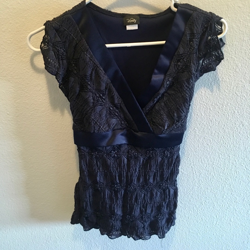 Lace Blue Top